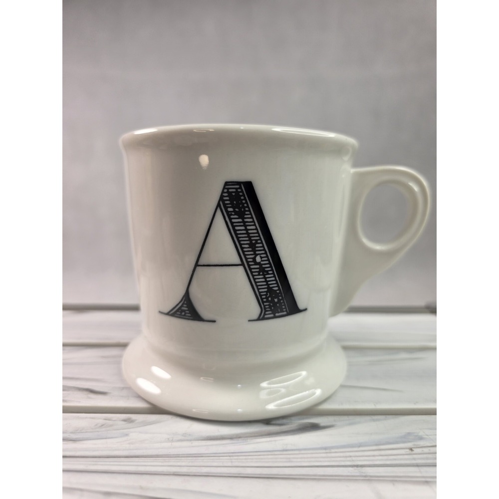 Anthropologie Initial Letter A Ceramic Coffee Tea Cup Mug Gift. Collectable